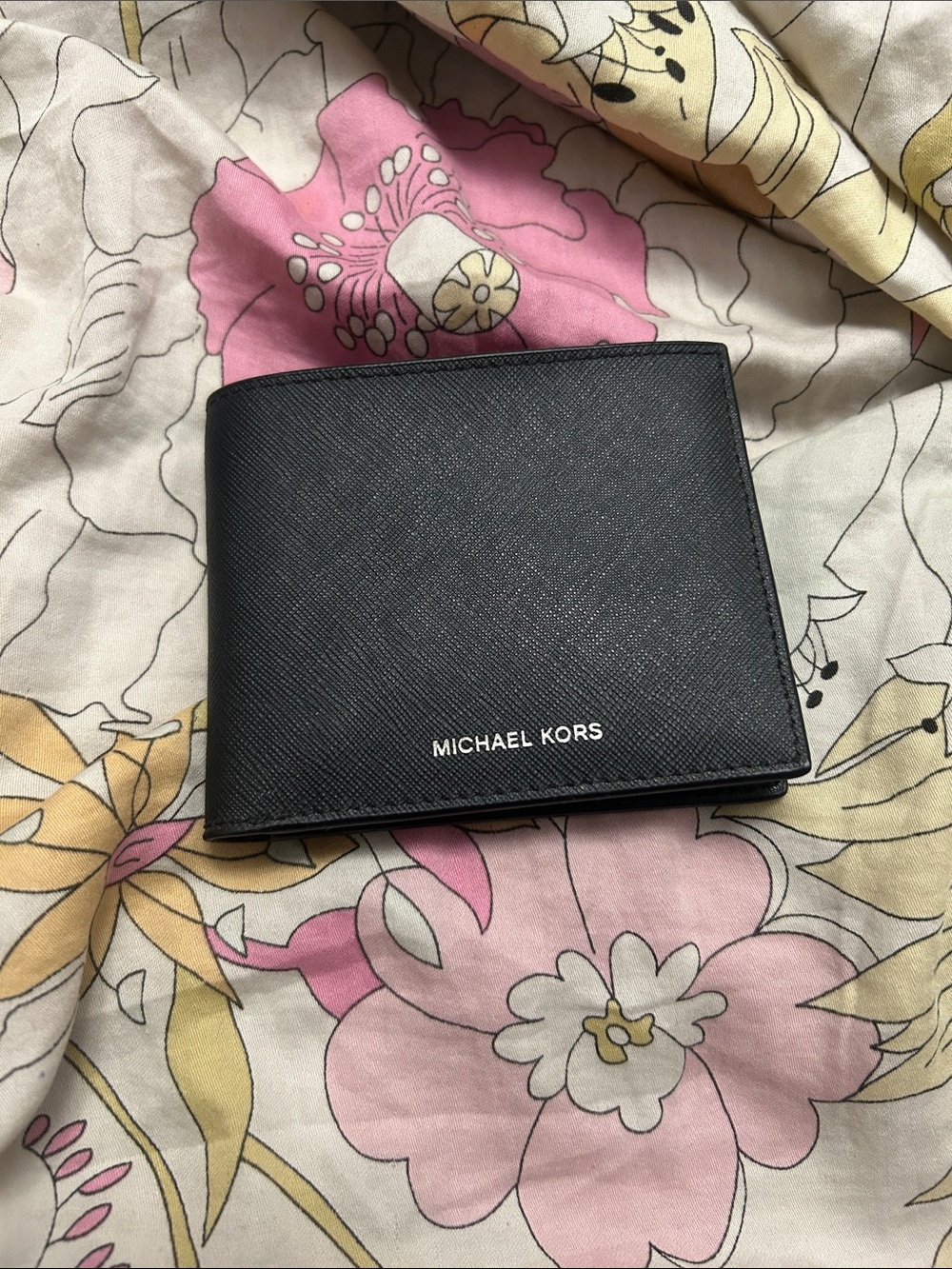 Michael Kors Men's Black Leather Money Clip Wallet